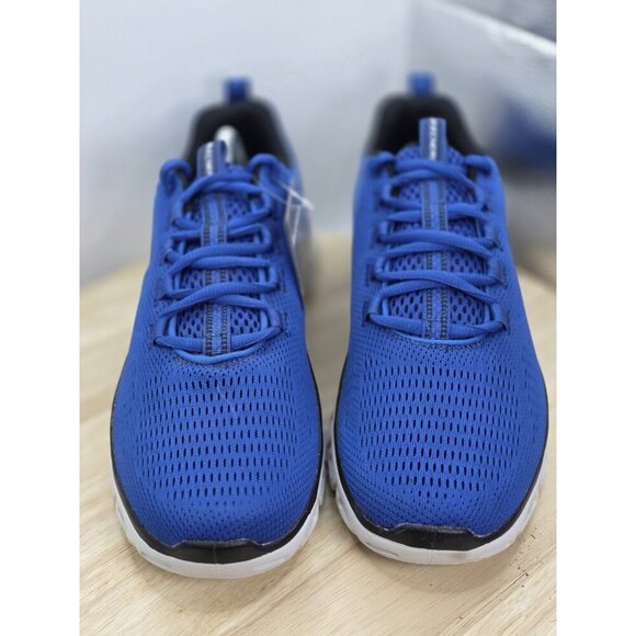 Skechers Shoes Sport Glide Mens Size 10 Blue Black Memory Foam Comfort 232136 - Picture 4 of 10